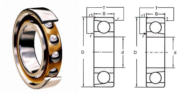 71802AC bearing 15x24x5mm angular contact ball bearing