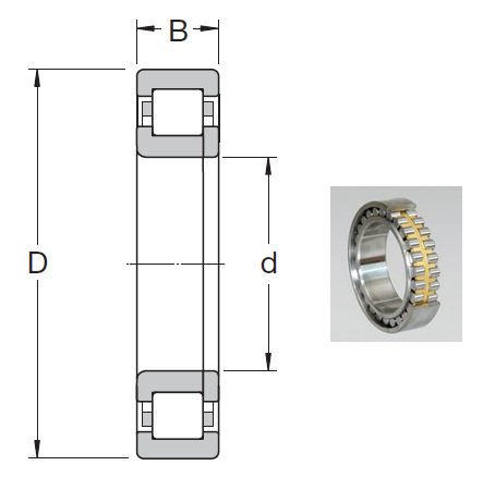 NUP 208 ECP Cylindrical Roller Bearings 40*80*18mm