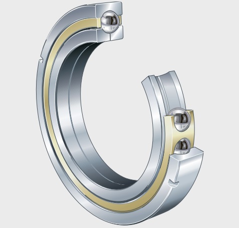QJ314MPA bore 70 mm, Four point contact bearings, Solid brass cage