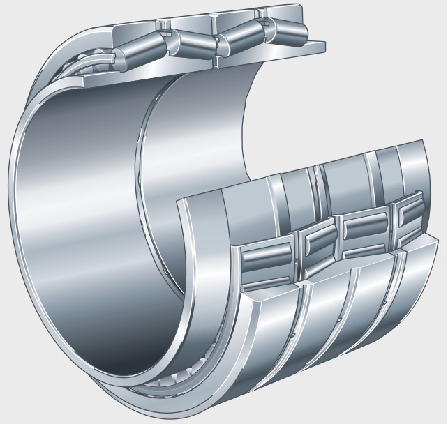 F-802176.TR4 Tapered roller bearings, Four-row, with extended inner rings sheet steel cages