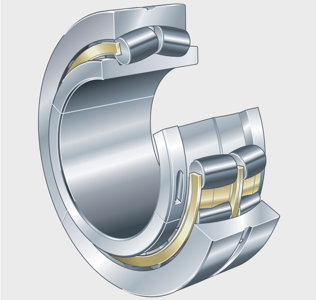 222SM220-MA bore 220 mm, Spherical roller bearings Split, Inner ring without central rib, Solid brass cage