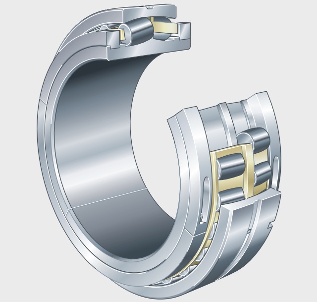 230SM530-MA bore 530 mm, Spherical roller bearings Split, Inner ring with three rigid ribs, separate locking rings, Solid brass cage