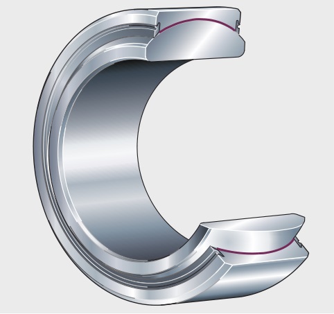 GE45UK-2RS Radial spherical plain bearings, bore 45 mm, Maintenance-free, DIN ISO 12240-1, dimension series E, Sealed