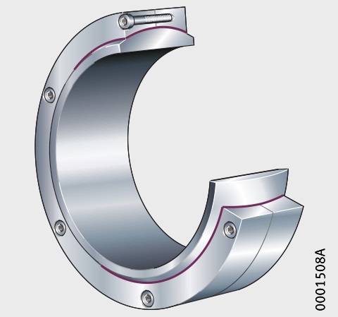 GE750DW Radial spherical plain bearings, bore 750 mm, Maintenance-free, DIN ISO 12240-1, dimension series C, Open