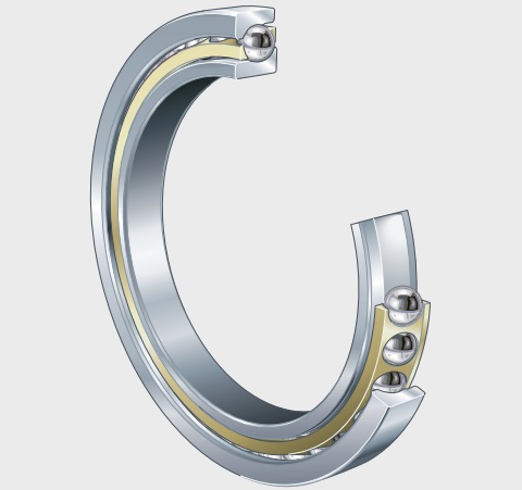 Z-507342.01.SKL Angular contact ball bearings, single row, Solid brass cage