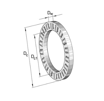 K81132-TV Axial cylindrical roller and cage assemblies, Single row, Plastic cage