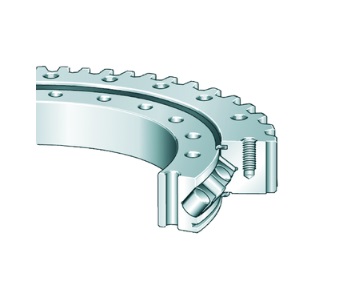XA 12 0235 N Crossed roller slewing ring bearing, external gear teeth, preloaded