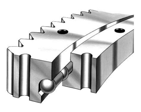 S22-140E1 bore 3371.85 mm, Single Row Vertical Thrust Ball Slewing Rings With External Gears
