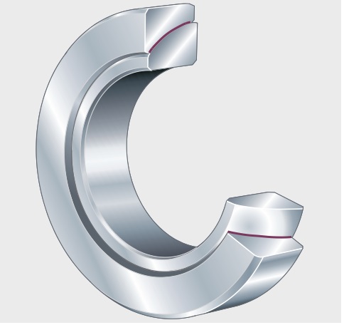GE30SW Angular contact spherical plain bearings, bore 30 mm, Maintenance-free, DIN ISO 12240-2, Open design
