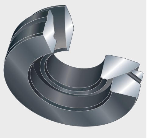 GE45AX Spherical plain thrust bearings, bore 45 mm, Requiring maintenance, DIN ISO 12240-3, Open design